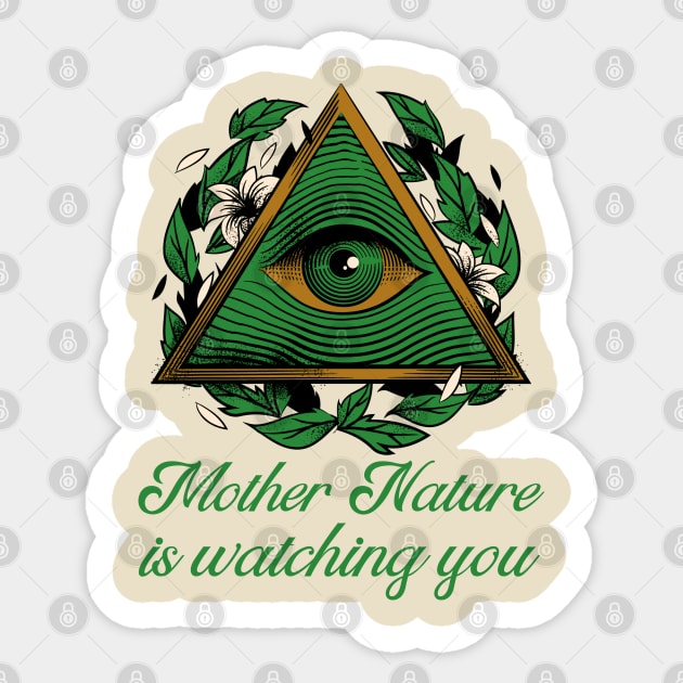 mother nature is watching you Sticker by Snapdragon